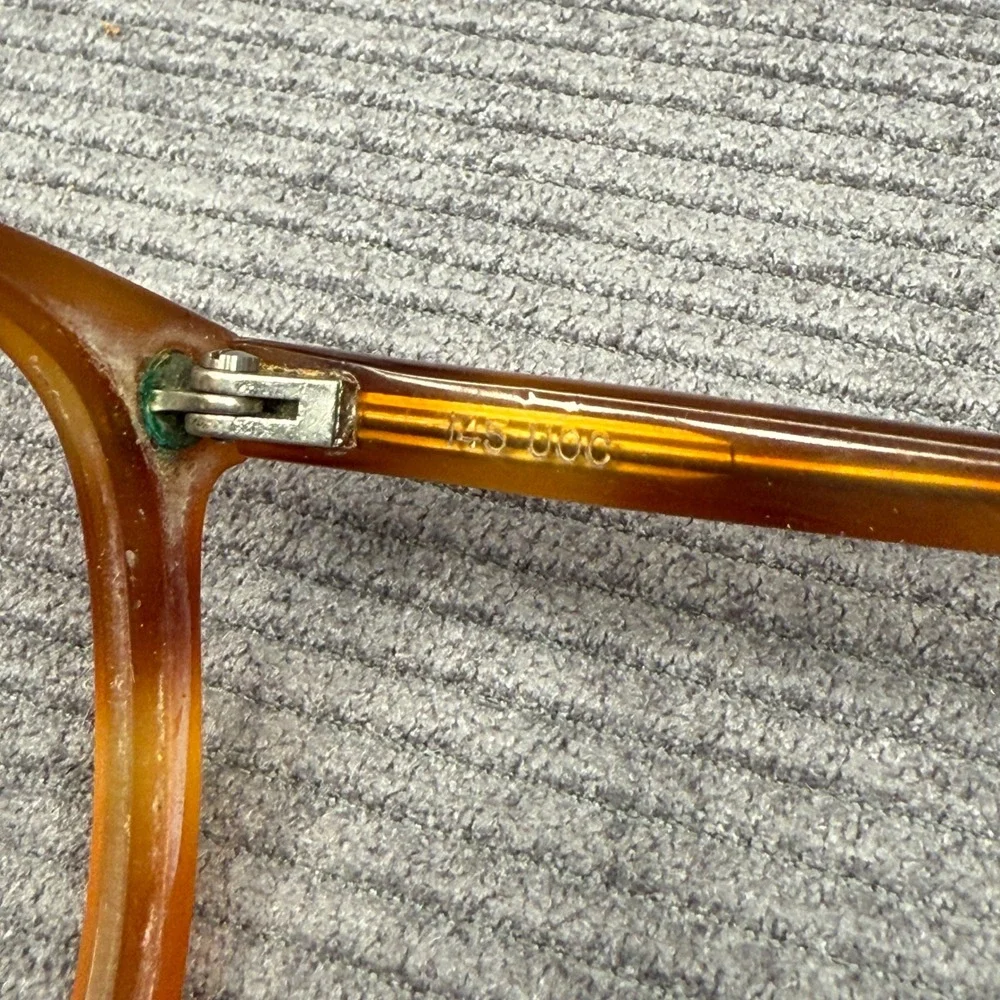 Vintage Amber Tortoiseshell Round Y2K Eyeglass Frames 54-18-145 Retro Panto Vtg‎